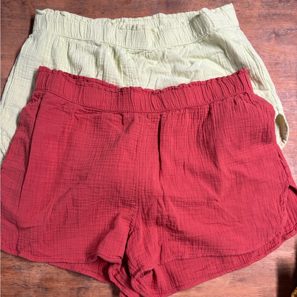 Universal Thread Red and neon yellow Women Shorts bundle